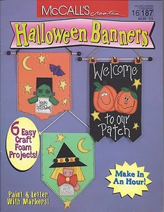 HALLOWEEN BANNERS ~ McCALL'S CREATES craft foam - Picture 1 of 1