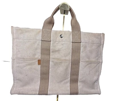 Hermes  Canvas handbag four toe MM beige - Image 1 of 4