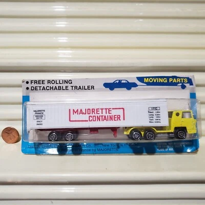 CAMIÓN CONTENEDOR MAJORETTE Mersbach Co. tapa amarilla hecho en Francia Nu in BubblPak  Foto 1 de 4