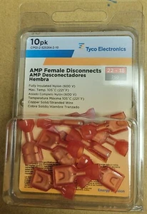 Tyco Electronics 0.250 Series 22-18 AWG 20 pc Female Disconnect Insulated Nylon - Picture 1 of 2