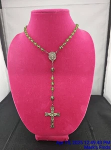 Vintage Sterling Silver Catholic Rosary Beads Crucifix Necklace 43g - Picture 1 of 8