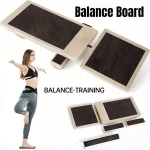 Wooden Yoga Foot Stretching Balance Board Training New Ballet Single Leg Balance - Picture 1 of 11