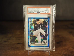GARRETT CROCHET 2020 BOWMAN DRAFT CHROME SAPPHIRE PSA 10 GEM MINT WHITE SOX BD95 - Bild 1 von 2