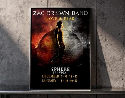 Zac Brown Band Poster – Love and Fear Live at Sphere Las Vegas 2025–2026 - Image 1 of 4