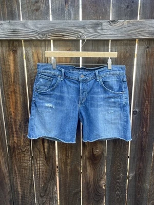 CITIZENS OF HUMANITY Jerome Dahan Womens Denim Jean Shorts Blue Sz 31 Button Fly - Image 1 of 4