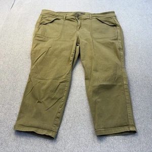 Torrid Jeans Damen 24 Grün Capri Denim Stretch High Rise Garten Taschen - Bild 1 von 10