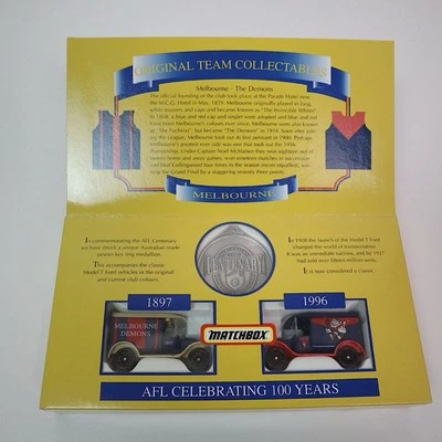 Matchbox AFL 100 Yr Ford T Model – Melbourne Demons 1897–1996 Boxed VGC - Image 1 of 4