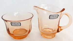 DENBY ROSE CRYSTAL Creamer & Sugar Set NEW NEVER USED made in Portugal - Bild 1 von 1