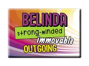 Belinda Fridge Magnet Name with Adjectives I Love Gift Idea - Picture 1 of 7
