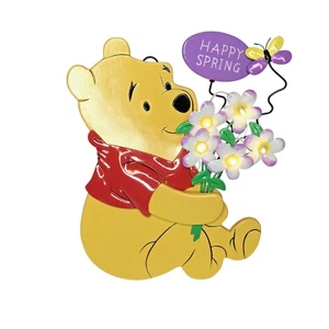DISNEY Winnie the Pooh Light Up Spring Decor 11" Flowers Butterfly Bilingual NIB - Picture 1 of 6