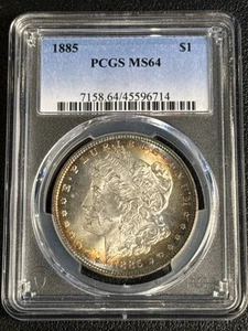 1885 P Morgan Silver Dollar PCGS MS-64 - Picture 1 of 2