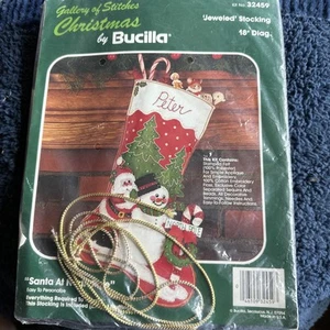 Bucilla Christmas Felt Stocking Kit "Santa At The North Pole" #32459 Good Cond - Picture 1 of 2