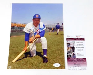 Ron Santo Signed 8 x 10 Color Photo On Deck Pose Cubs JSA Auto - Picture 1 of 3