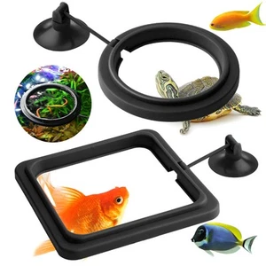 Fish Feeding Ring 2-Piece Aquarium Tank Accessories Food Feeder Black - Picture 1 of 7