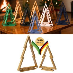 be4nature Holz-Weihnachtsbaum Set 2 Stück Kiefernholz Nachhaltige Weihnachtsdeko - Bild 1 von 41