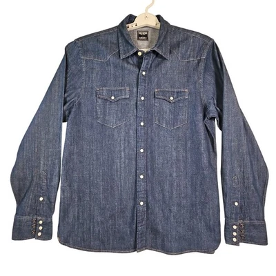 Camisa Todd Snyder New York Albiate Denim Western Manga Larga Perla A Presión Para Hombres M Foto 1 de 4