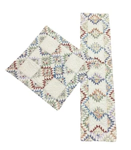 2 Stück Steppdecke Longaberger Homestead Kissen Sham & Volant signiert - Bild 1 von 10