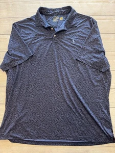 Polo Ralph Lauren Poloshirt Herren 2XL Blau Blätter Print Performance Golf XXL - Bild 1 von 8