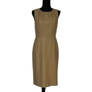Banana Republic Stretch Wool Sheath Dress Women’s 4 Tan Lined Career Classic - Picture 1 of 6