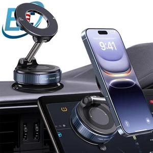 360° Rotatable Vacuum Magnetic Phone Holder Foldable Mount for iPhone Samsung - Picture 1 of 9
