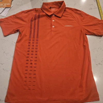 Camisa Adidas Para Hombre Mediana Manga Corta Golf Naranja Diseño Gráfico Foto 1 de 4