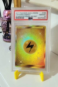 Pokemon TCG 2017 Guardians Rising Lightning Energy 168/145 Secret Rare - PSA10 - Picture 1 of 3
