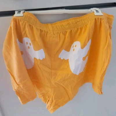 ROSA Victoria's Secret Halloween Naranja Pijama Pantalones Cortos Fantasmas Talla XL Temporada Espeluznante Foto 1 de 4