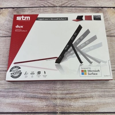 STM Dux Rugged Case for Microsoft Surface 3 (Black) STM-222-103J-01 NEW Open Box - Image 1 of 4