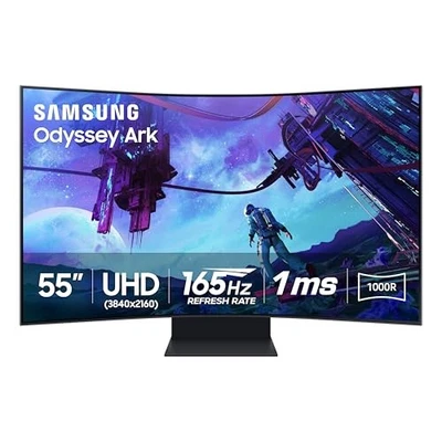 SAMSUNG 55" ODYSSEY ARK 2ND GEN 4K UHD CURVED MONITOR - Scratch & Dent - Image 1 of 4