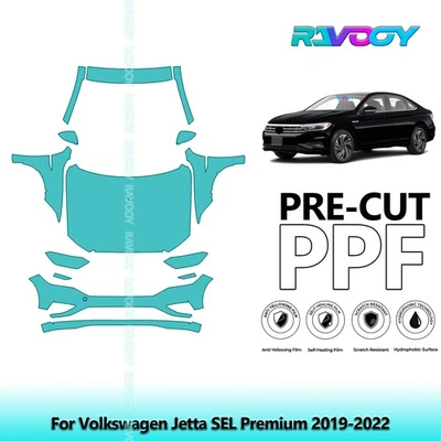 Película de protección de pintura precortada PPF para Volkswagen Jetta SEL Premium 2019-2022 Foto 1 de 4