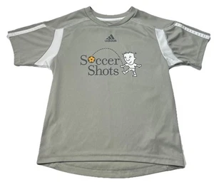 Adidas “Soccer Shots” Gray & White Jersey Shirt Youth Size Medium - Picture 1 of 13