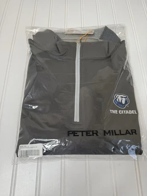 Peter Millar Цитадель 1/4 Молния Perth Performance Bulldogs Серый XL Мужской НОВЫЙ - Изображение 1 из 4