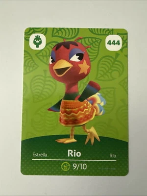 SUPER SALE! RIO # 444 Animal Crossing Amiibo Card SERIES 5 NINTENDO MINT NEVER ! - Image 1 of 2