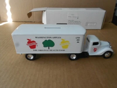 Remolque tractor Ford ERTL Washington Apples 1937 banco modelo camión con llave Foto 1 de 4