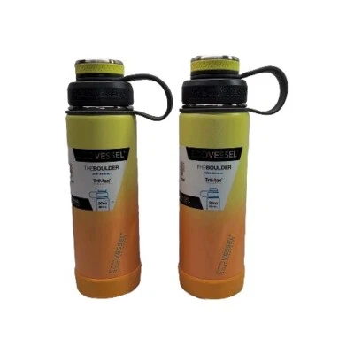 (2) Botella de agua Summer Sun Boulder de 20 OZ cada una. Por EcoVessel Foto 1 de 4