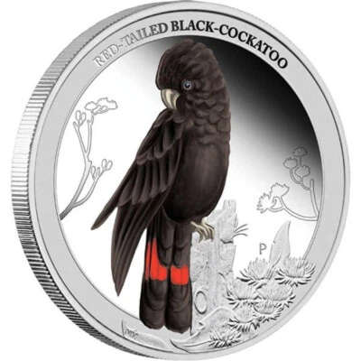 AUSTRALIA 50Cents 2013 Silver 1/2oz Birds of Australia Red-Tailed Black Cockatoo - Image 1 of 4