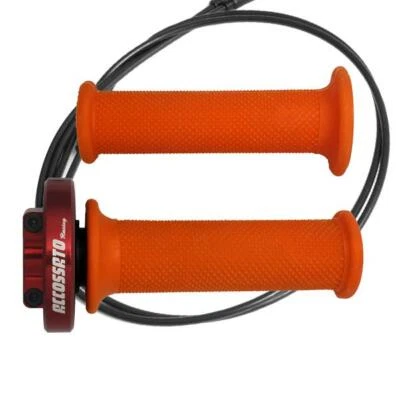 Recessato red quick throttle control grips orange Kawasaki Ninja 400 2018-2019 - Image 1 of 4
