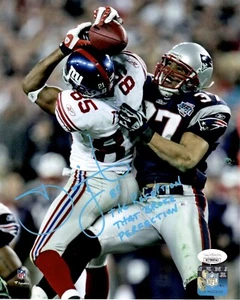 David Tyree autographed signed RARE inscribed 8x10 photo New York Giants JSA COA - Picture 1 of 2
