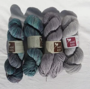 Mix Lot 5 Skeins HAZEL KNITS Entice   Divine Superwash Merino Wool Cashmere Yarn - Picture 1 of 17