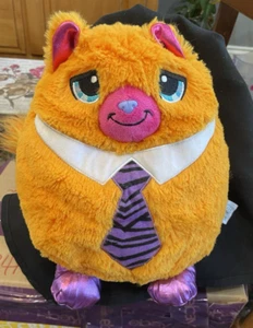 Misfittens Plush Tabby Cat Orange & Pink Soft Fluffy 9" Get Meowt Fun Stuffed - Picture 1 of 3