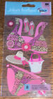 Jolees Bikini Pink Swim Suit Tropical Beach Flower Flip Flips Hat Summer Sticker