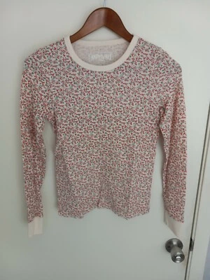 NUEVO American Eagle Multicolor Floral Tejido Gofre Manga Larga Térmico Talla S Nuevo con Etiquetas Foto 1 de 3