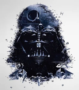 Star Wars Darth Vader Bügeltransfer für T-Shirt & helle Stoffe #1 - Bild 1 von 4