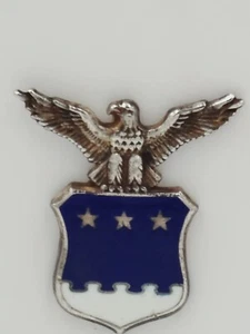 VIETNAM WAR ERA US DoD LIEUTENANT GENERAL 3 STAR USAF AIR FORCE DI RANK PIN - Picture 1 of 2