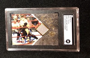 AJ Styles Signed 2004 Pacific TNA Event Used Mat Rookie Card WWE SGC Certified - Picture 1 of 1