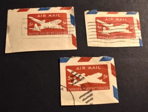 3 - 1946 US Stamp Scott #UC14 - 5 Cent Air Mail Envelope Cuts - Picture 1 of 5