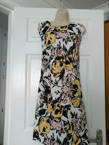 Handmade crepe jersey fitted dress approx size 12/14. Measurements below - Picture 1 of 4