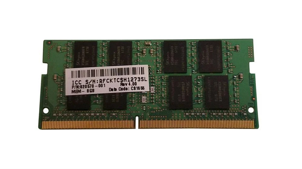 New Genuine HP PC4-17000 2133P 2133MHz 8GB SoDimm Memory 820570-001 - Image 1 of 1