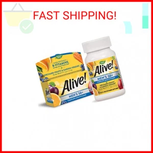 Nature’s Way Alive! Men’s 50+ Complete Multivitamin, High Potency B-Vitamins, 50 - Picture 1 of 2