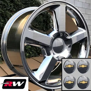 20 x8.5" inch Chevy Silverado LTZ 5308 OEM Specs Wheels Chrome Rims 6x139.7 +31 - Picture 1 of 4